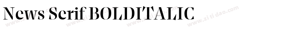 News Serif BOLDITALIC字体转换